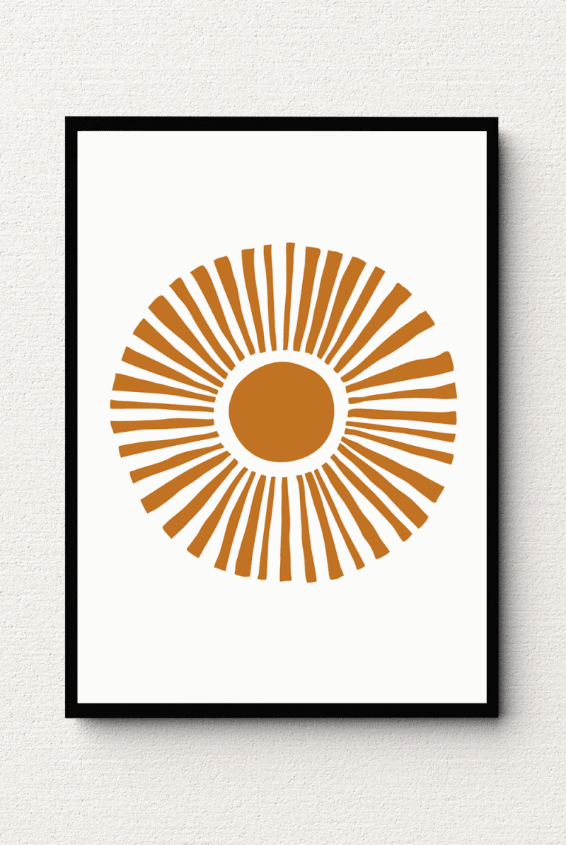 Sunburst Minimalism Wall Art
