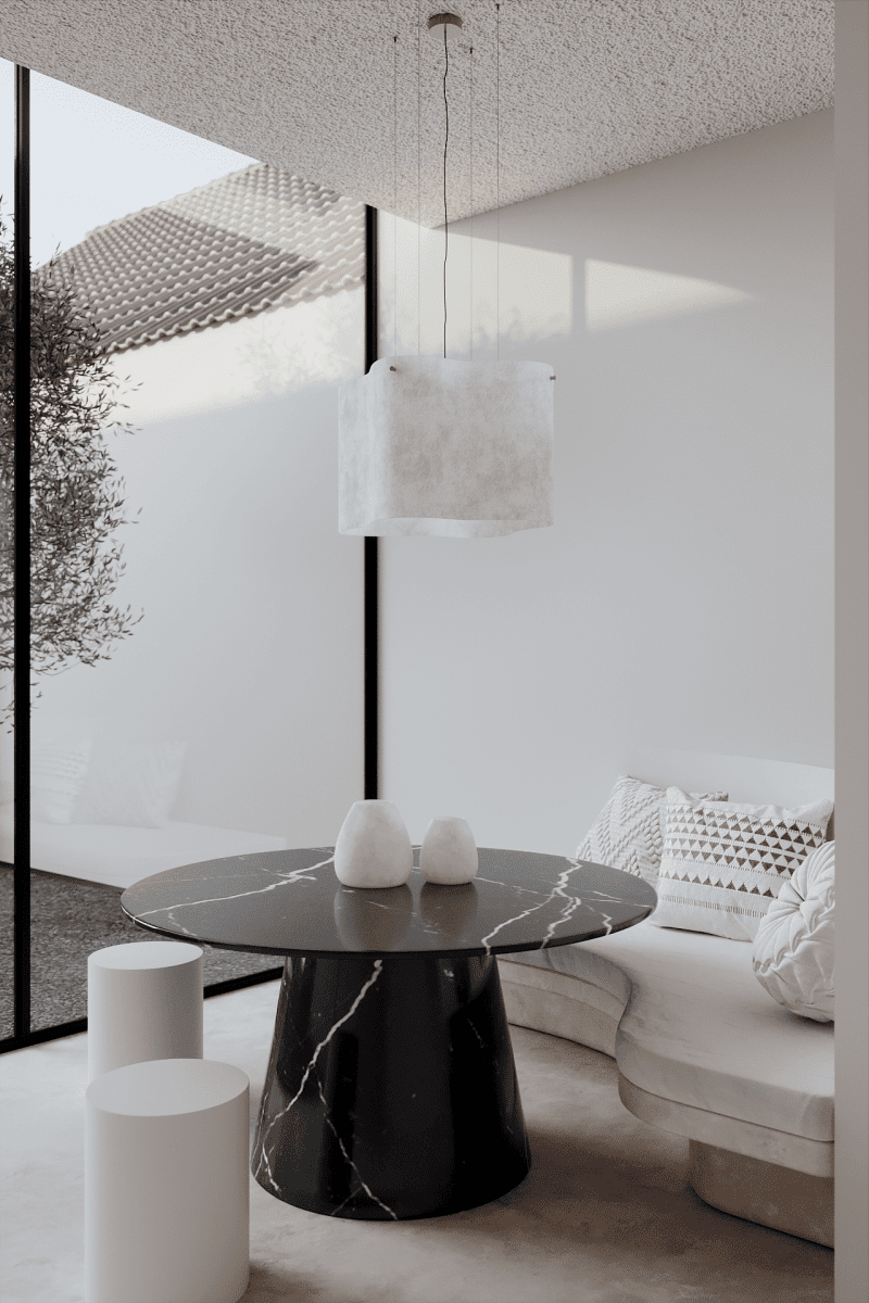 Zuri Black Marble Round Dining Table (2 Sizes)