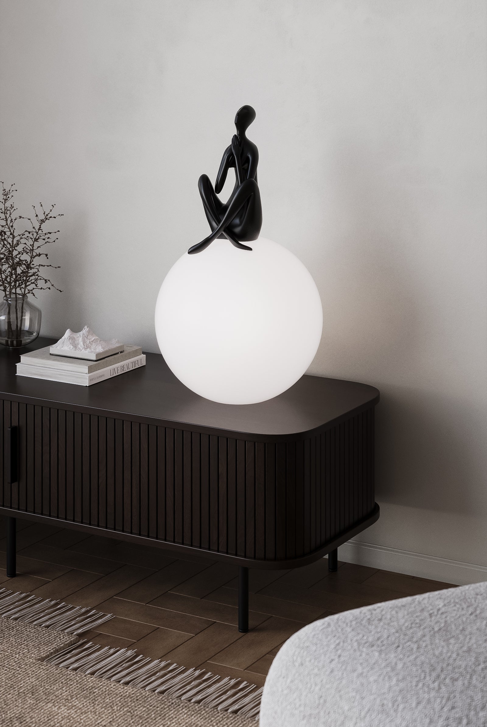 Humanoid Sculpture Lunar Table Lamp