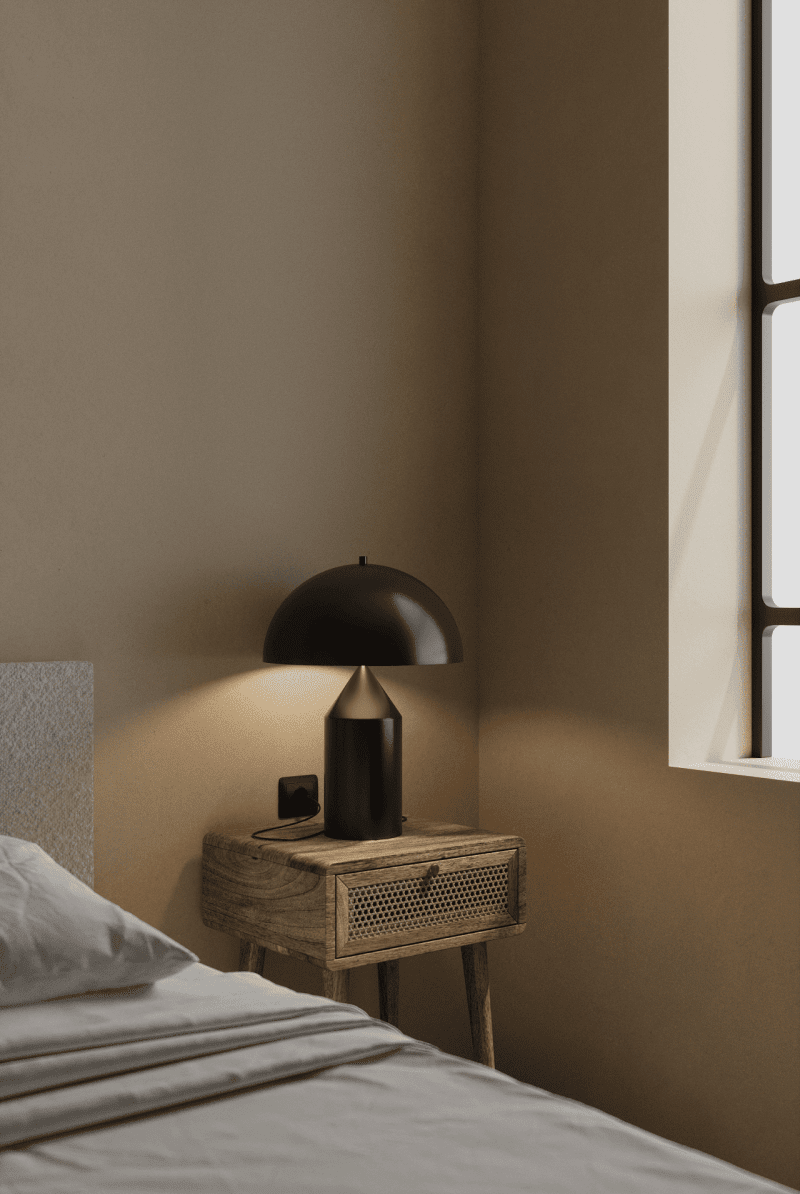 Black Umbrella Table Lamp Home