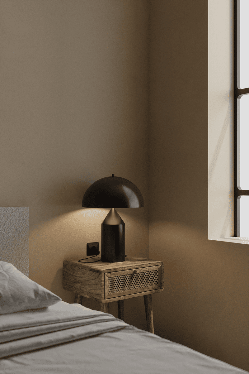 Black Umbrella Table Lamp Home