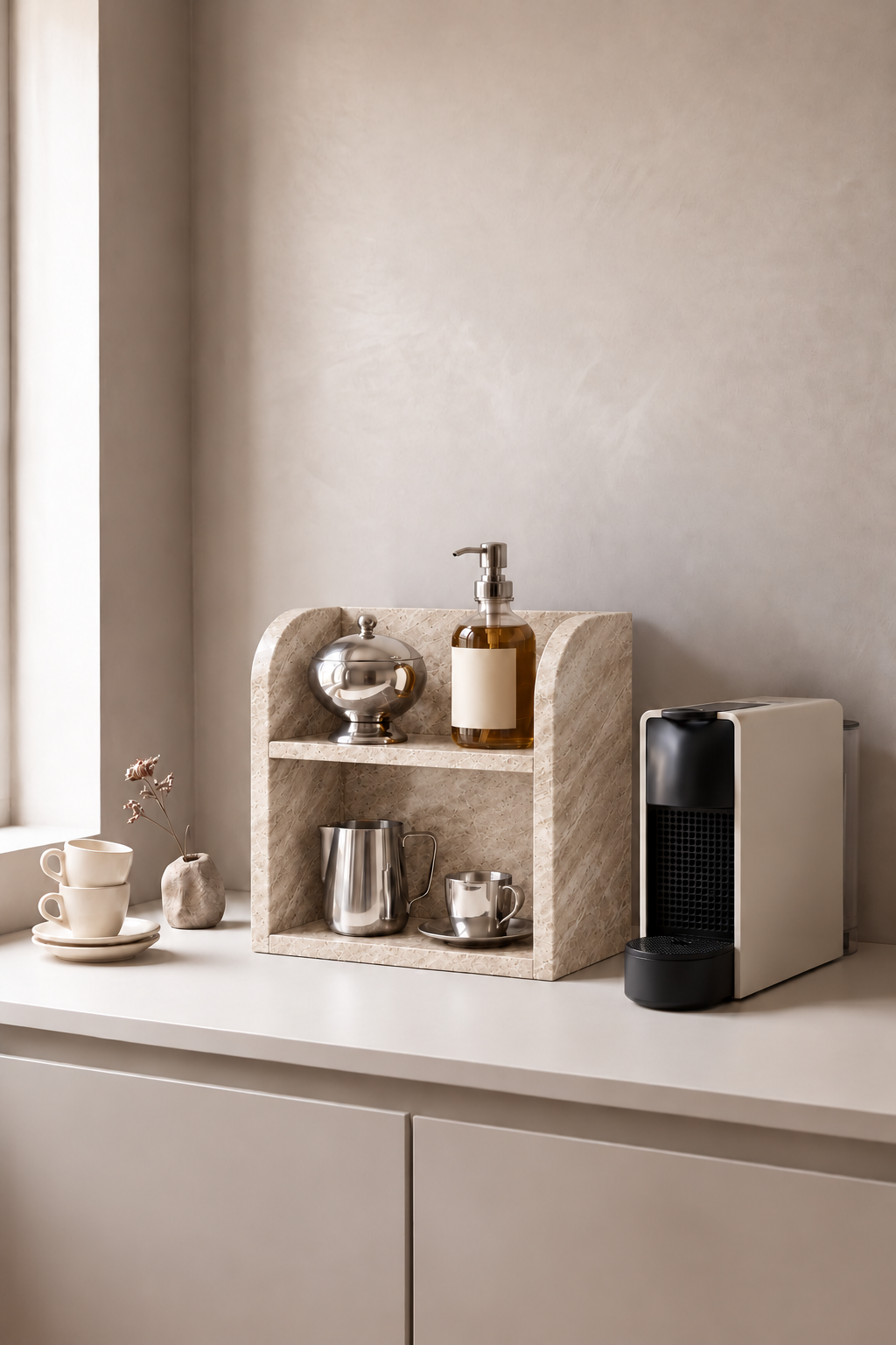 Talven Beige Travertine Organizer