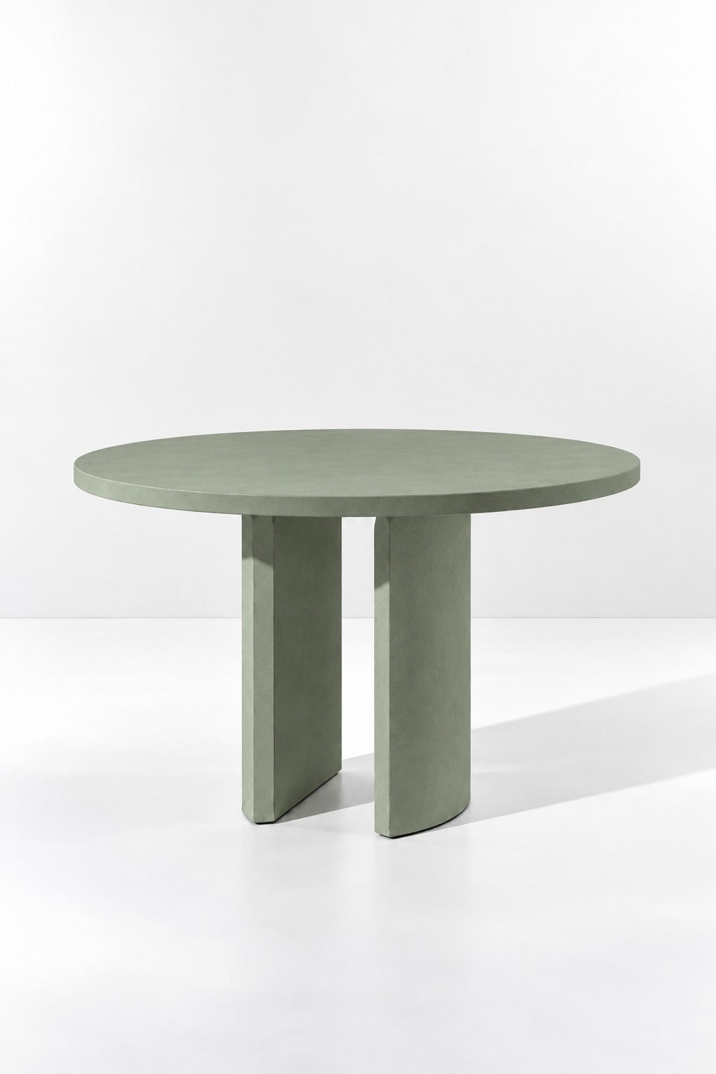 Tazira Sage Green Microconcrete Round Dining Table