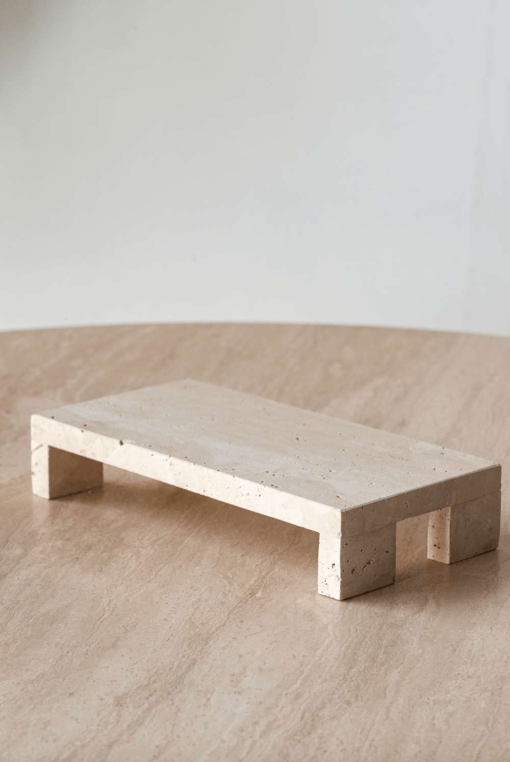 Travertine Tray with Four Legs