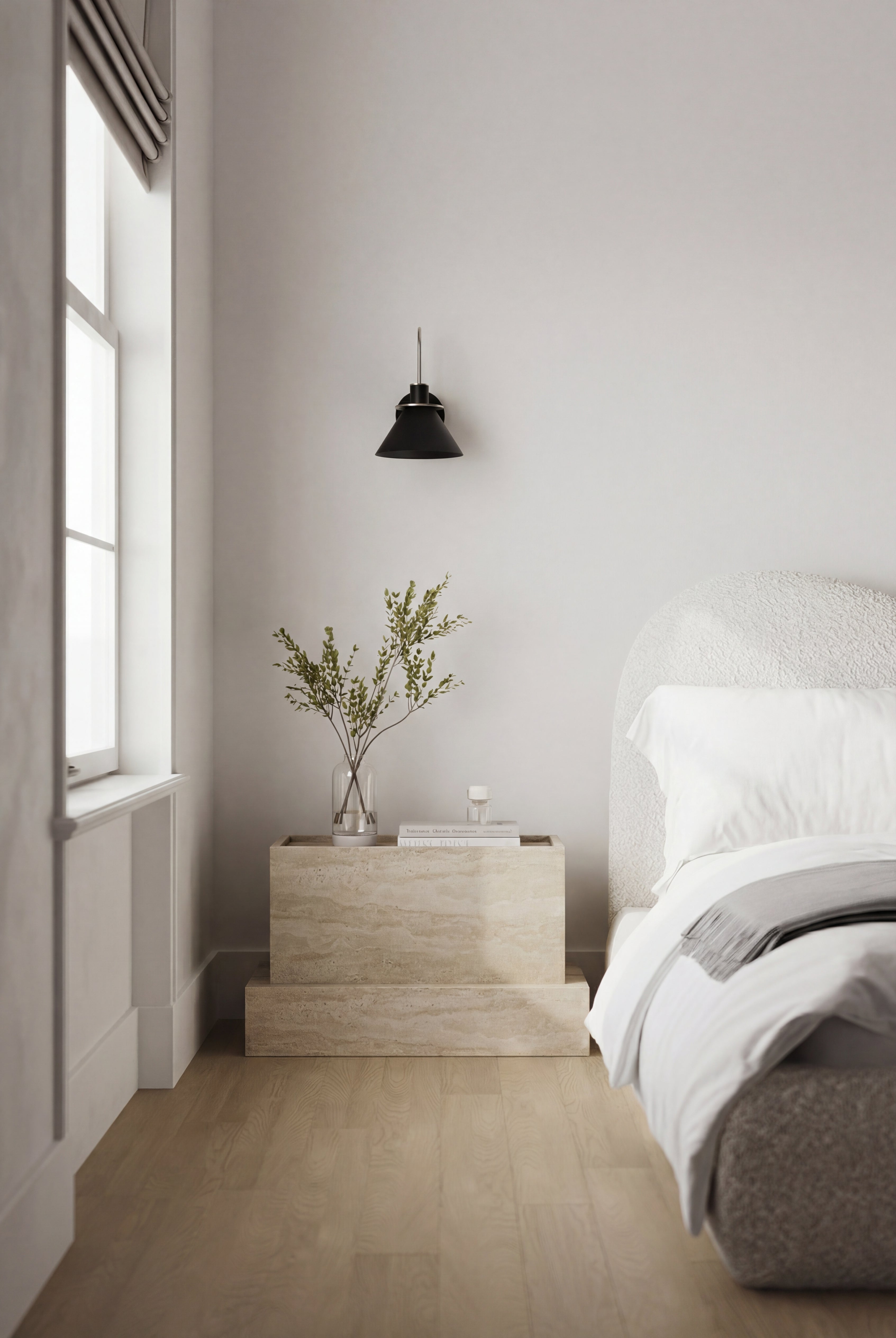 Venturi Travertine Side Table