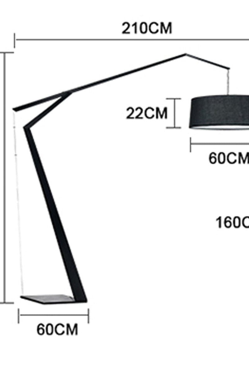 Black Abstract floor lamp Homekode