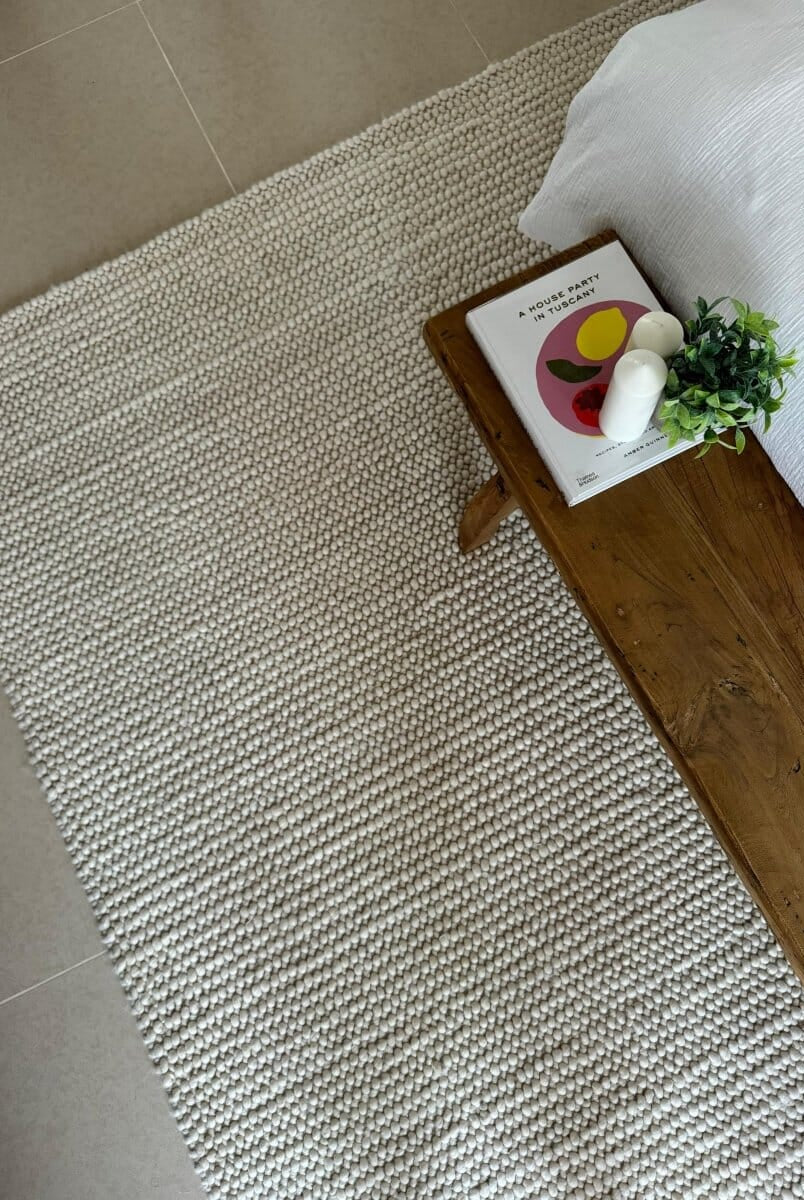 Ivory Weave - Natural off White Woven Rug (5 Sizes) WOVEN RUG