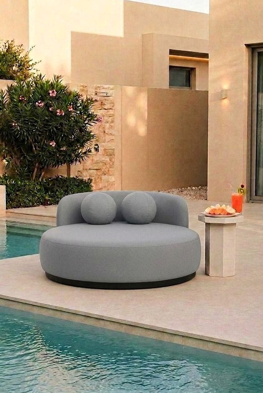 Yosline Light Grey Outdoor Day Bed