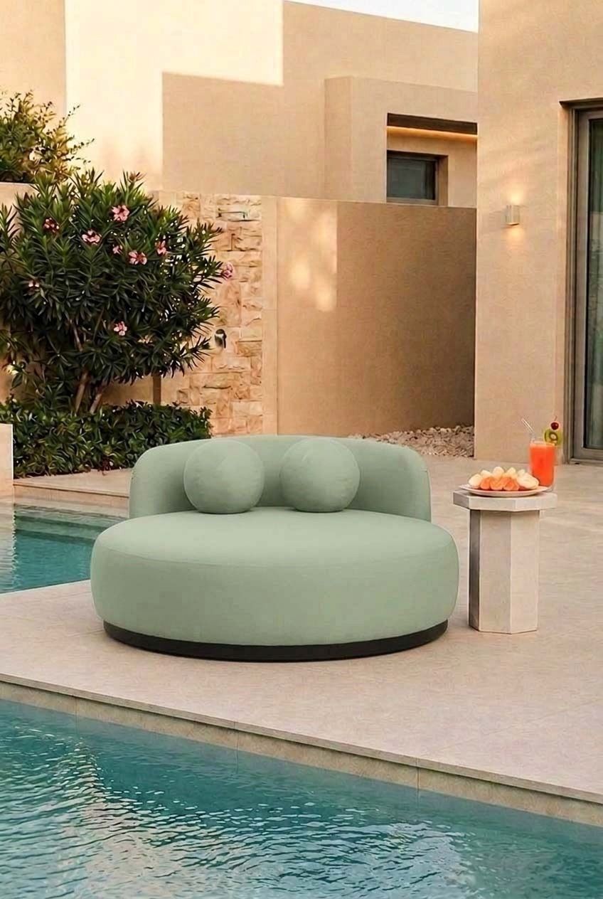Yosline Mint Green Outdoor Day Bed