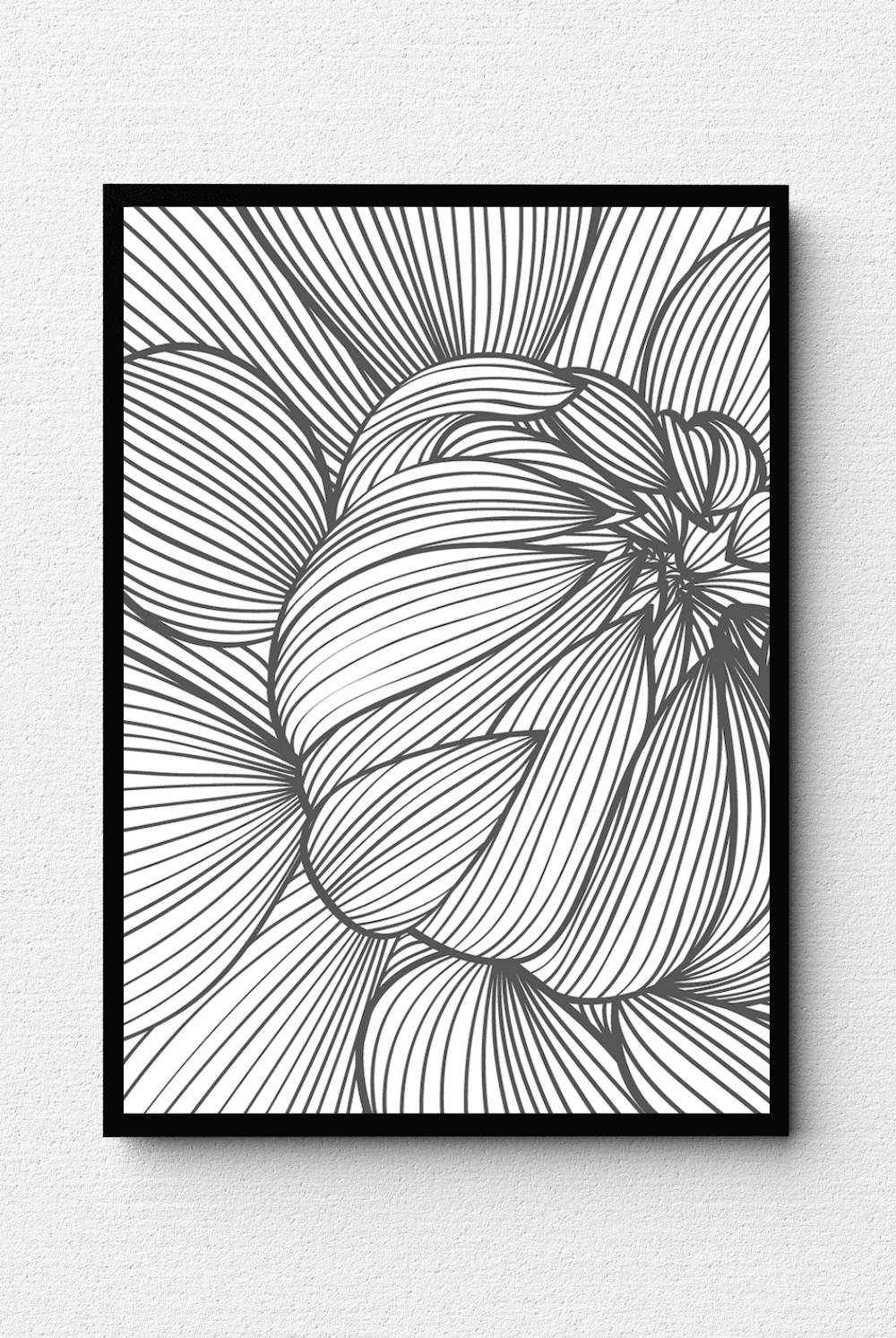 Monochrome Blossom Wall Art II
