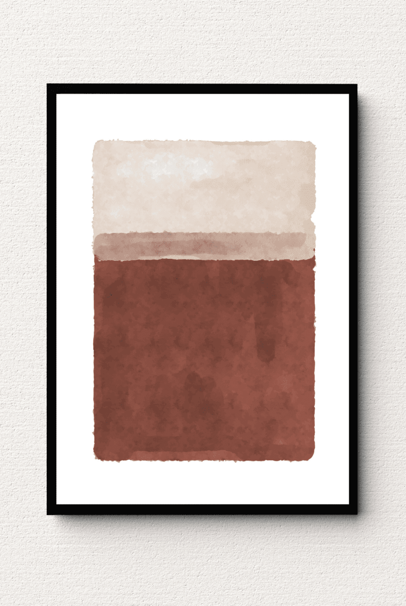 Brown Sandy Tones Abstract Wall Art