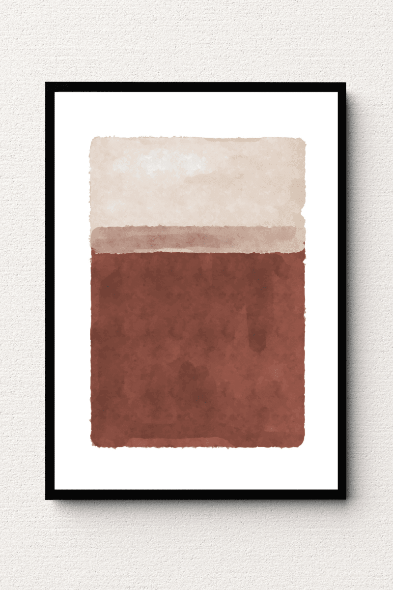 Brown Sandy Tones Abstract Wall Art