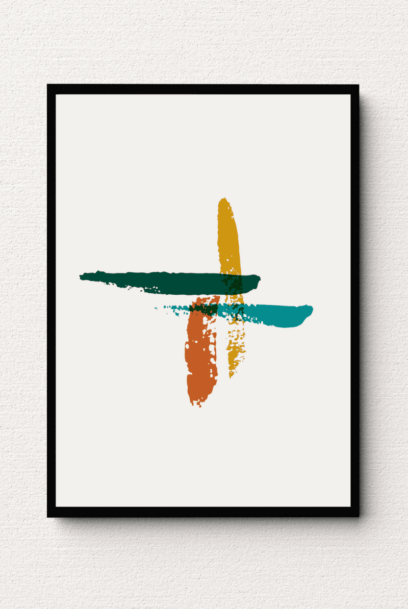 Abstract Brushstroke Medley Wall Art IV