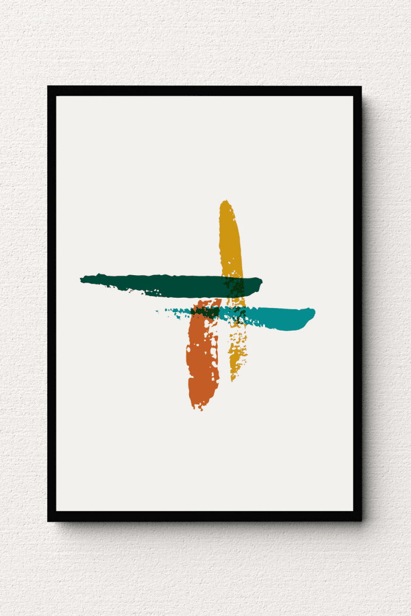 Abstract Brushstroke Medley Wall Art IV