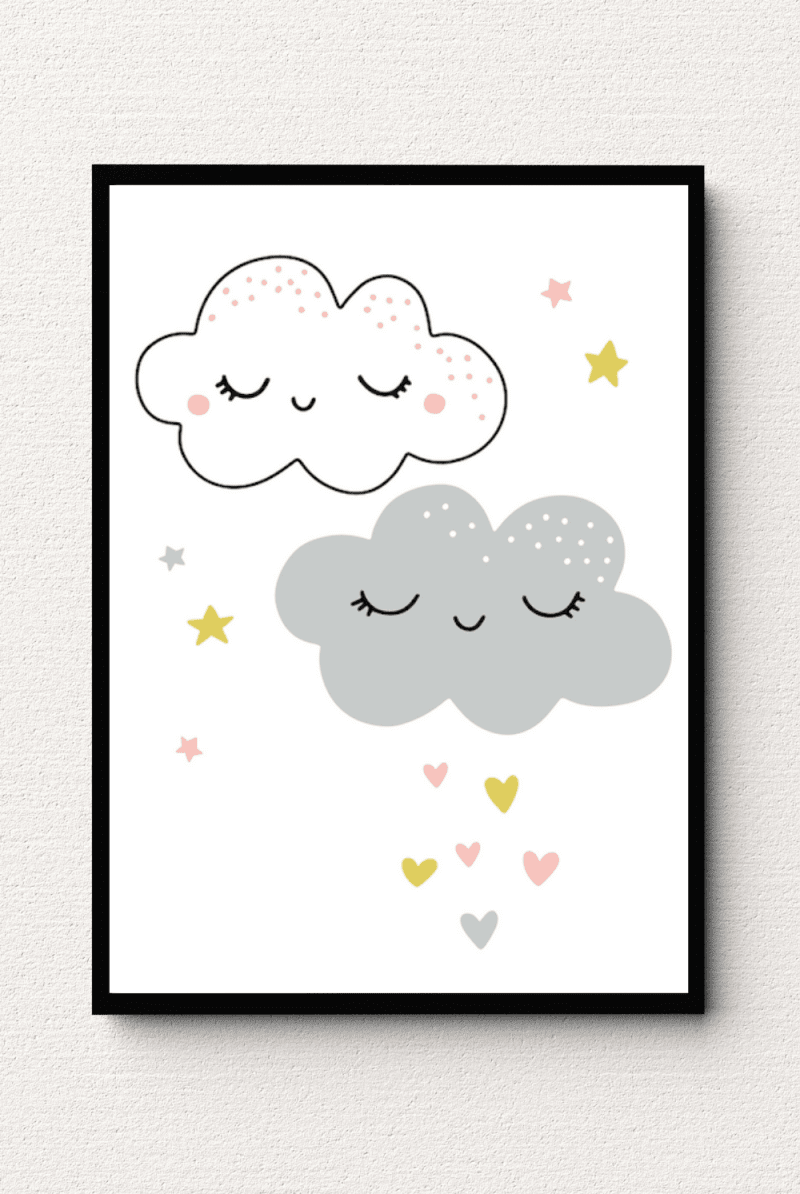 Whimsical Cloud Duet Wall Art