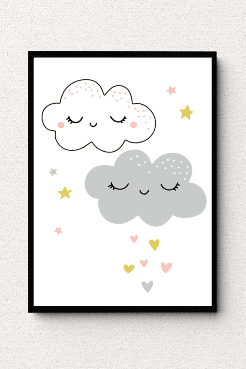 Whimsical Cloud Duet Wall Art