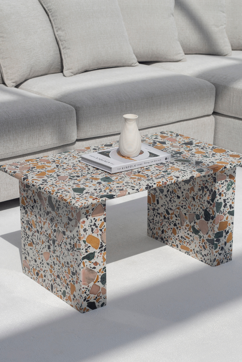 Vilma Rectangular Terrazzo Coffee Table