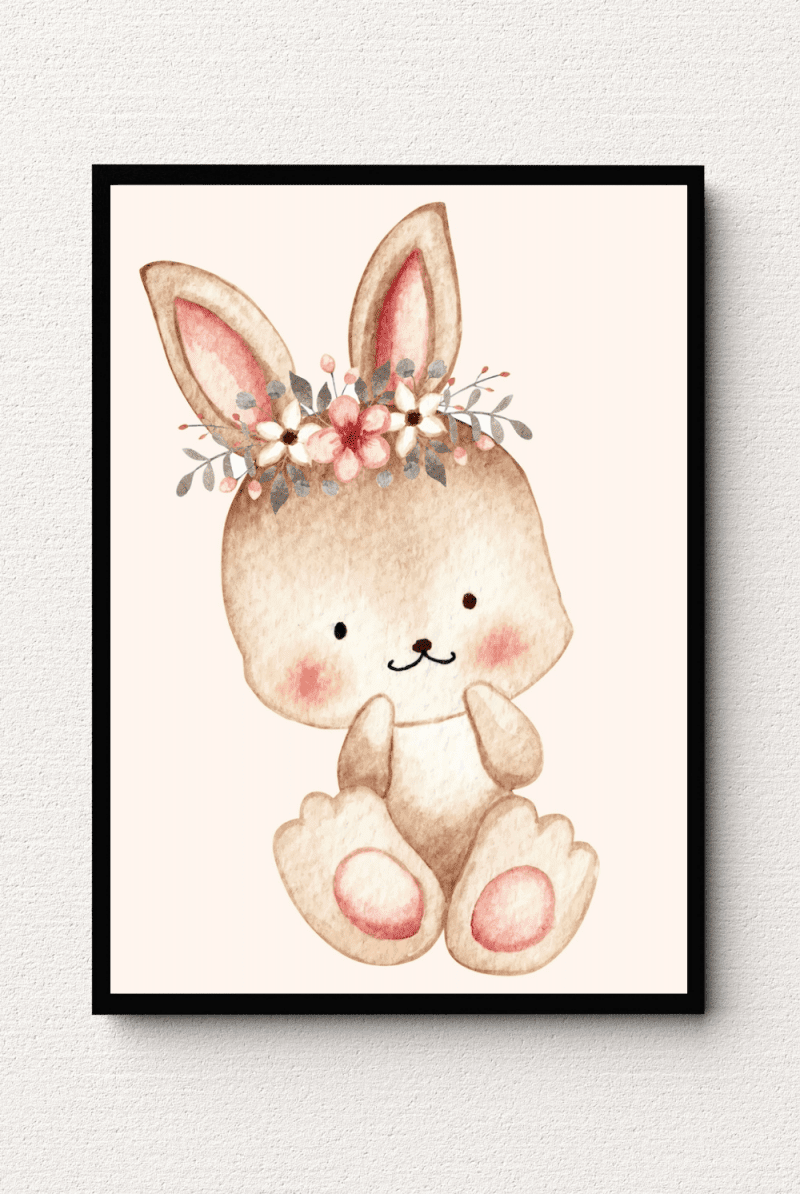 Flower-Crowned Floppy Wall Art