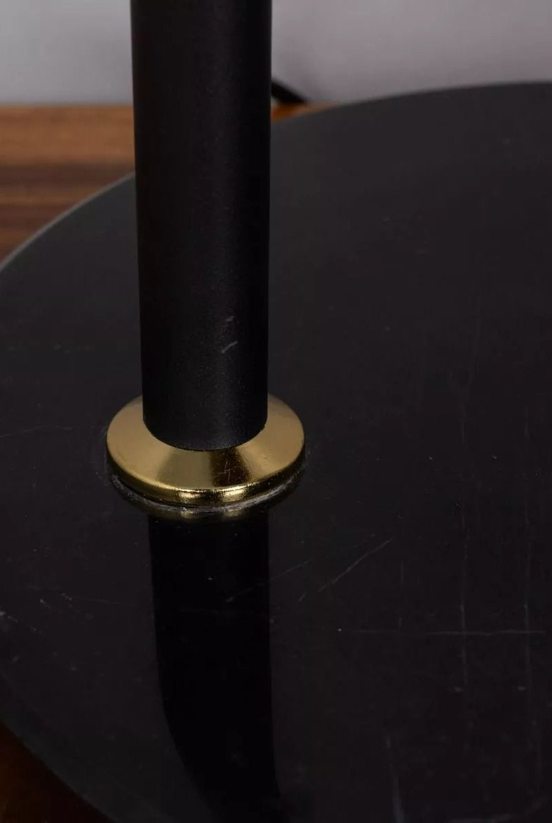 Black and Gold arched Floor Lamp With Shelve Homekode