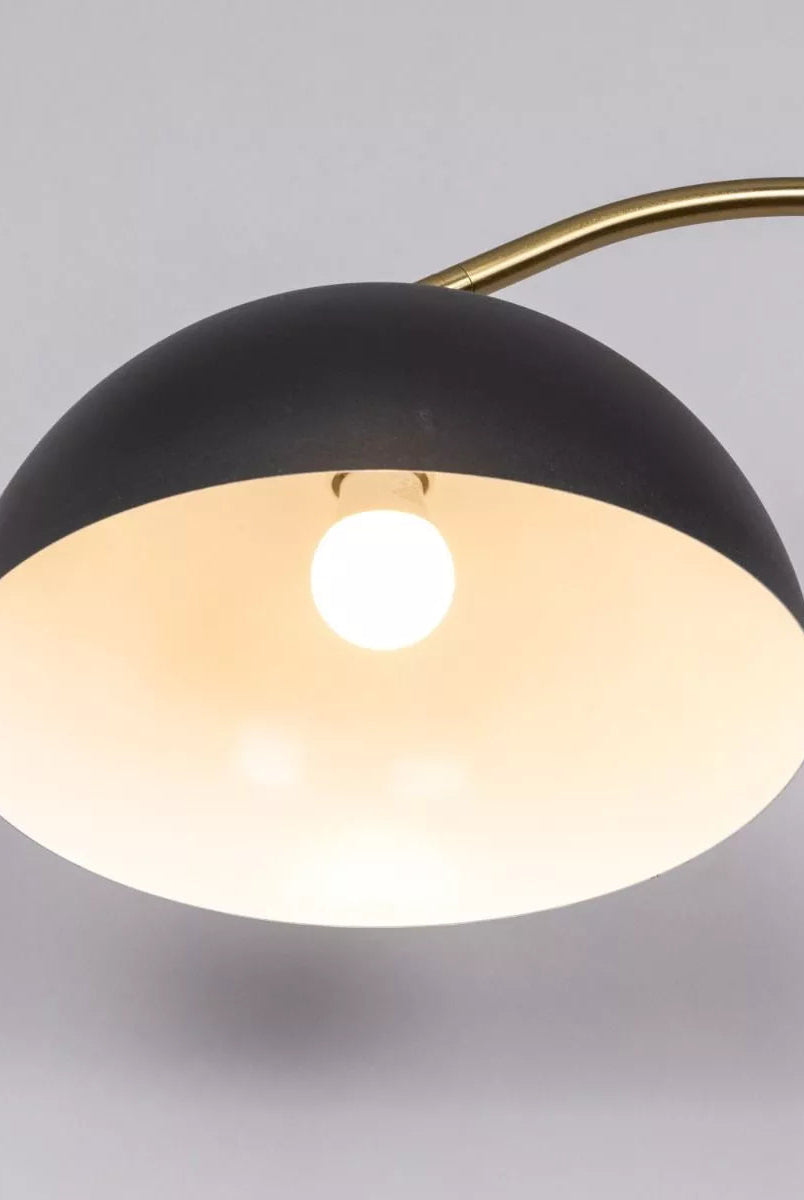 Black and Gold arched Floor Lamp With Shelve Homekode