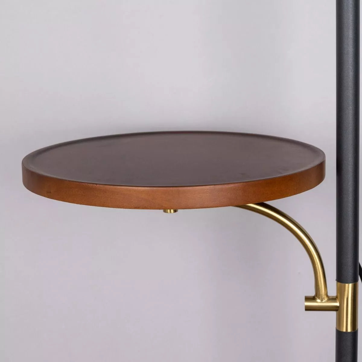 Black and Gold arched Floor Lamp With Shelve Homekode