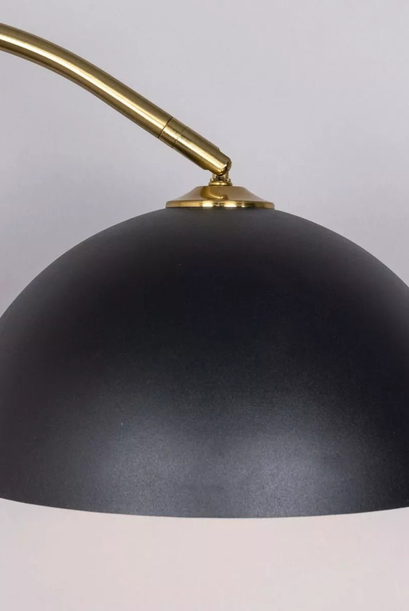Black and Gold arched Floor Lamp With Shelve Homekode