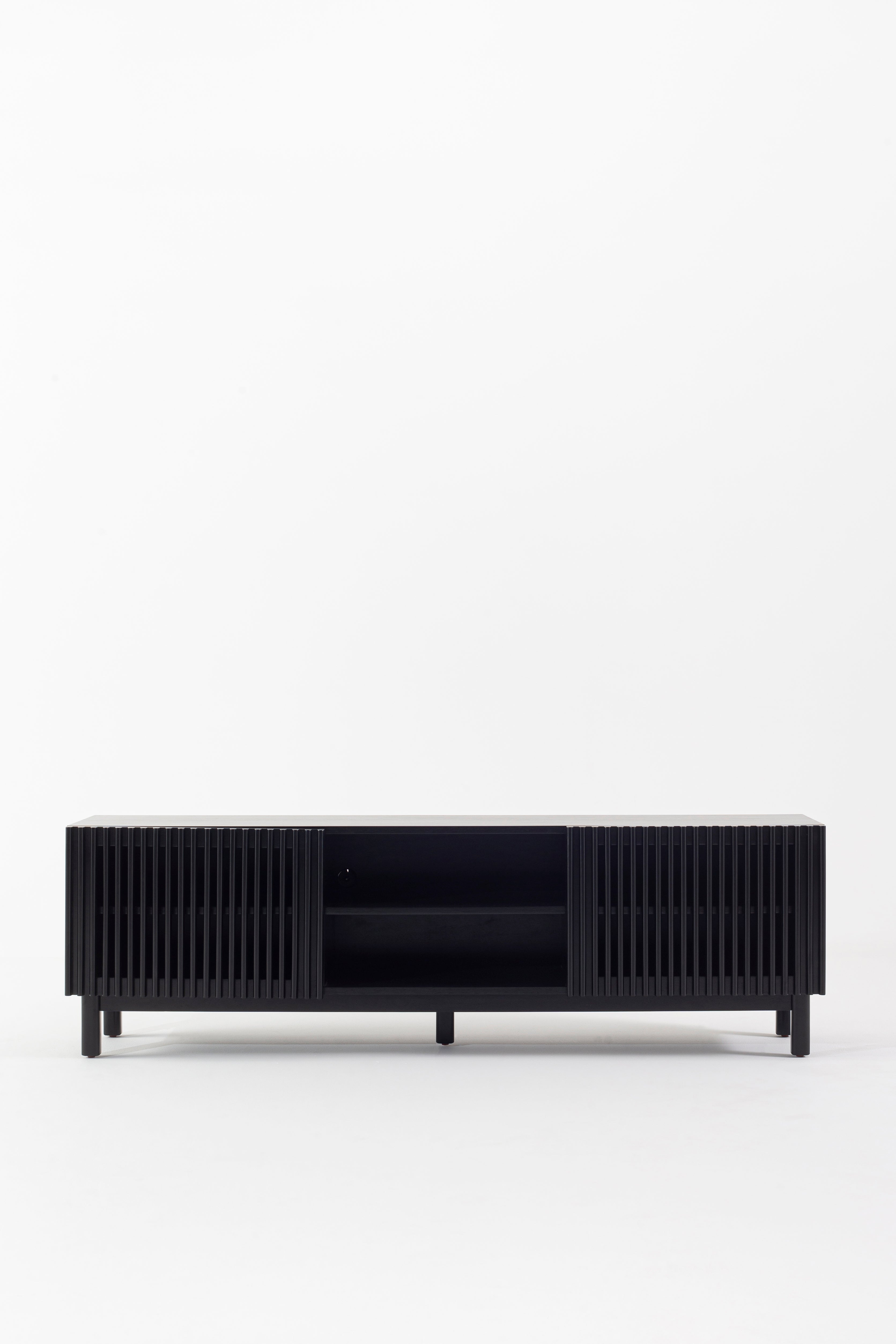 Julian Black Wooden Media Unit