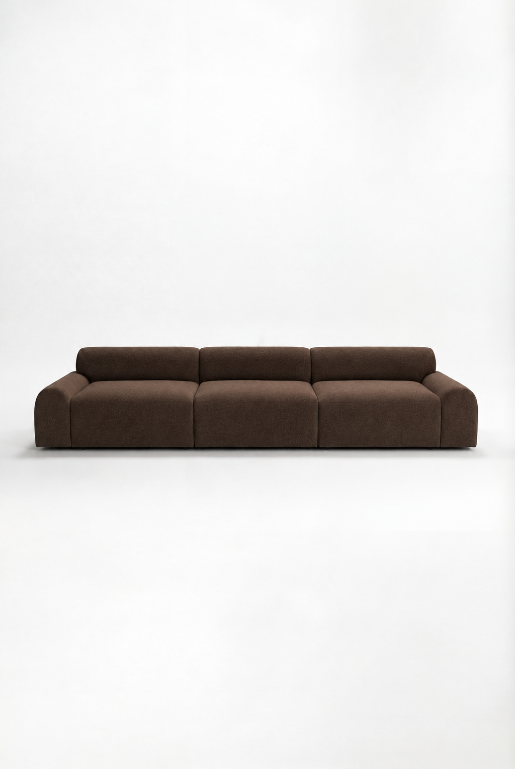 Kallia Cocoa Brown 3 Seater Sofa in ST-4012-12 fabric