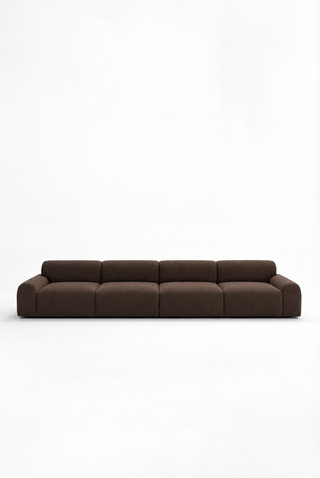 Kallia Cocoa Brown 4 Seater Sofa in ST-4012-12 fabric