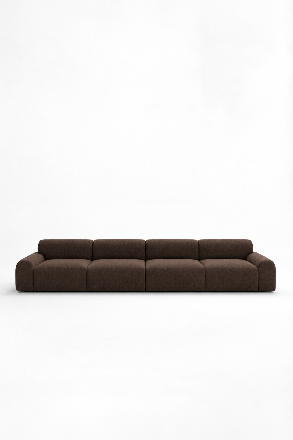 Kallia Cocoa Brown 4 Seater Sofa in ST-4012-12 fabric