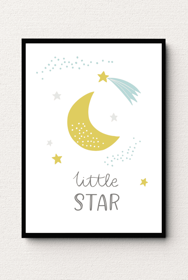 Celestial Serenade Little Star Wall Art