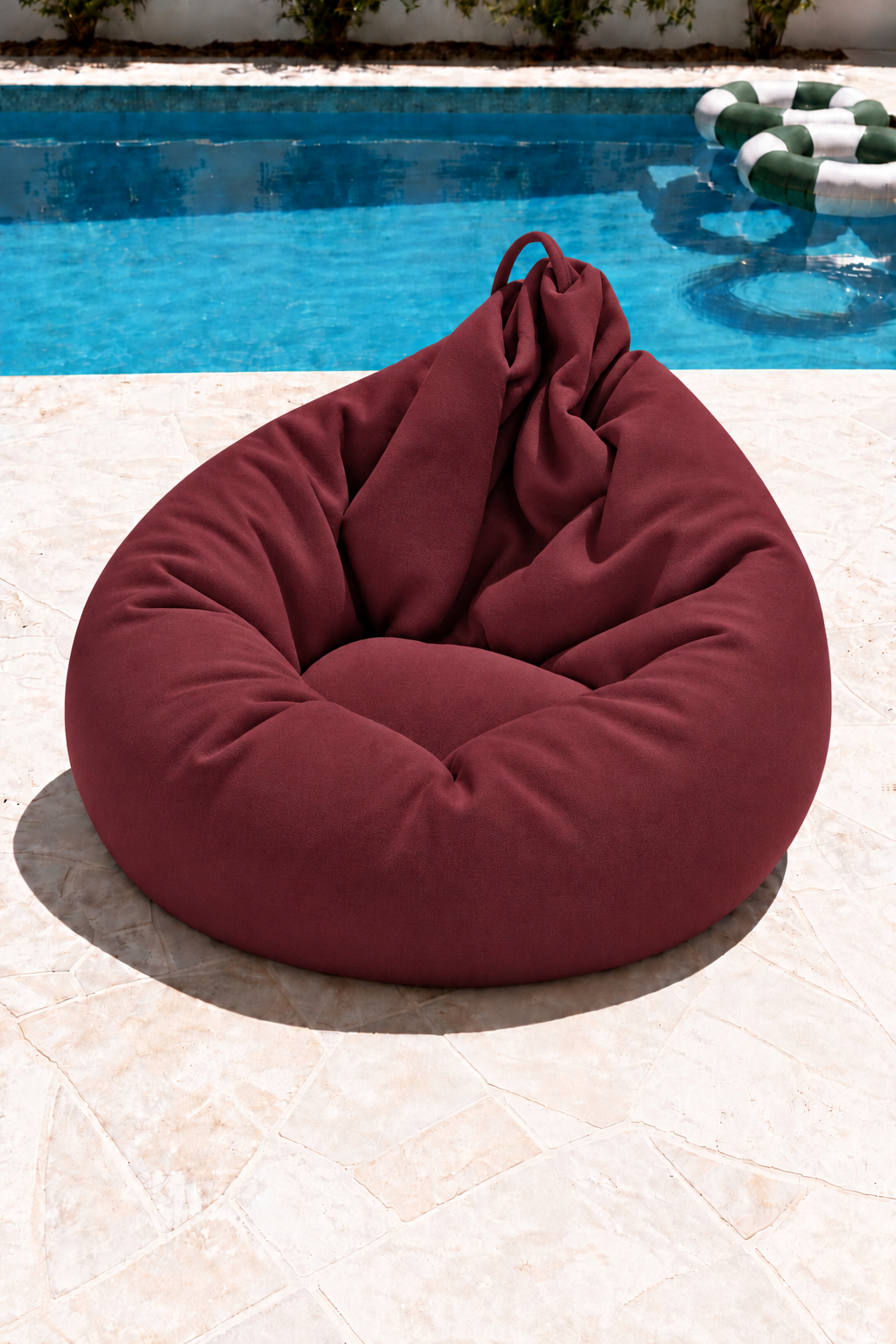 Nerlo Burgundy Outdoor Bean Bag