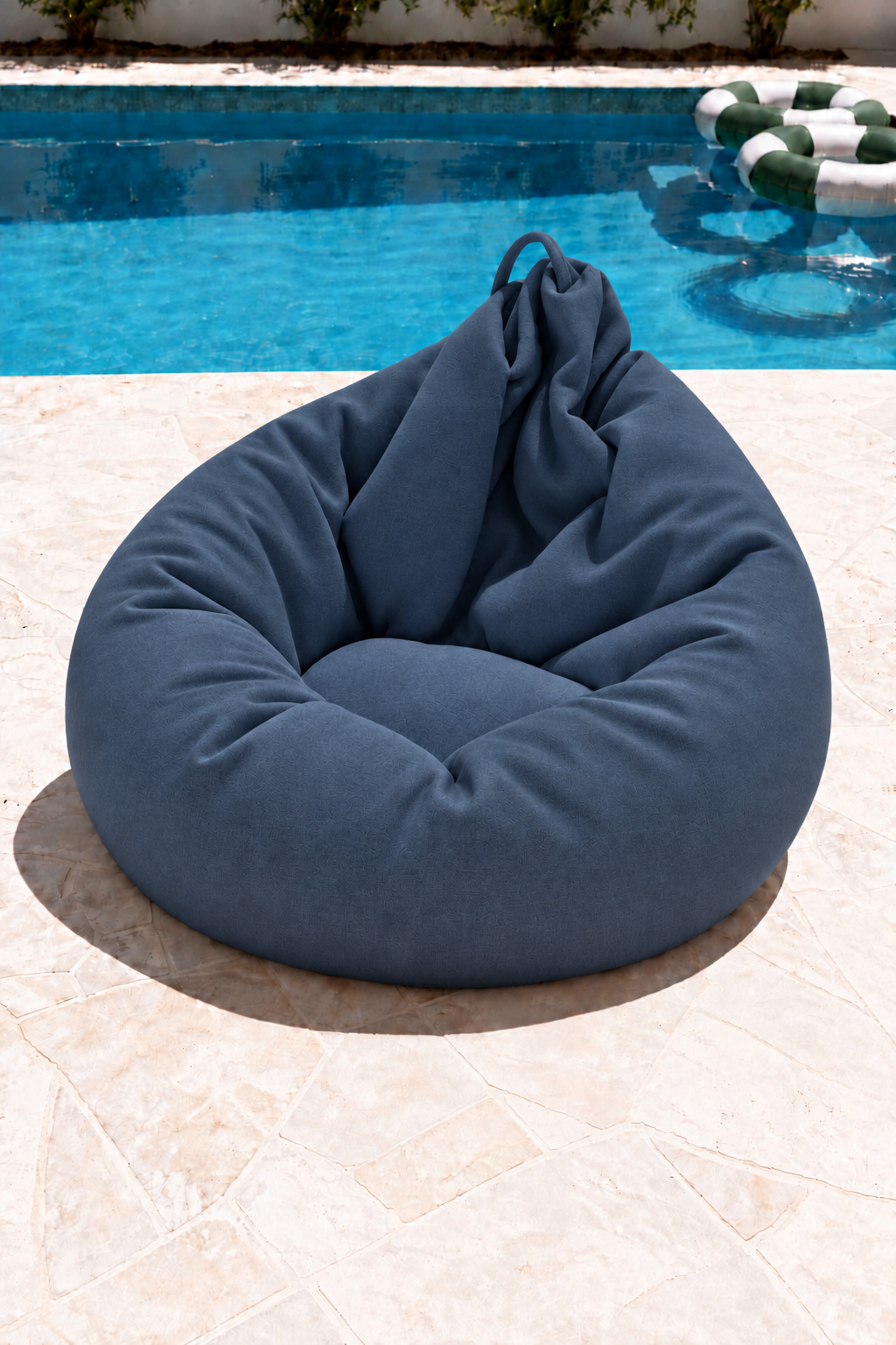 Nerlo Navy Blue Outdoor Bean Bag
