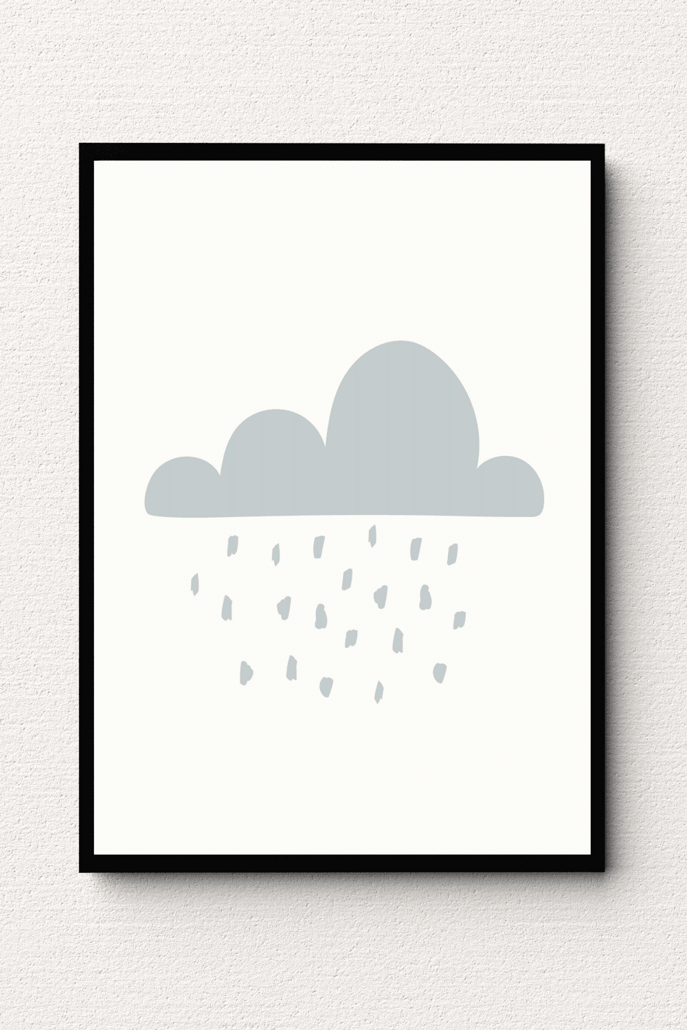 Monochrome Drizzle Wall Art