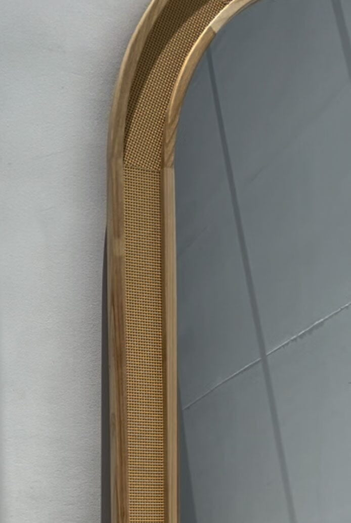 Riley Rattan Frame Arch Full Length Mirror (2 Sizes) Mirrors Homekode