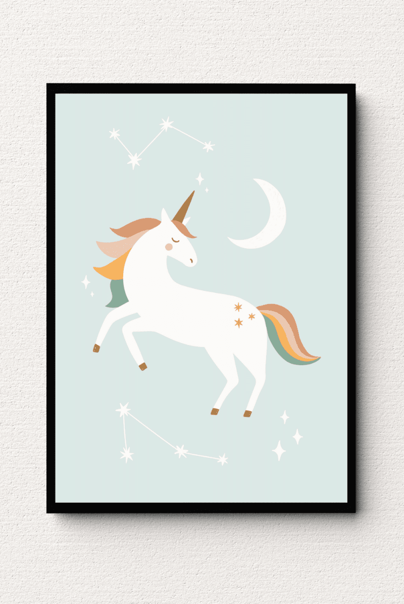 Celestial Unicorn Dreams Wall Art