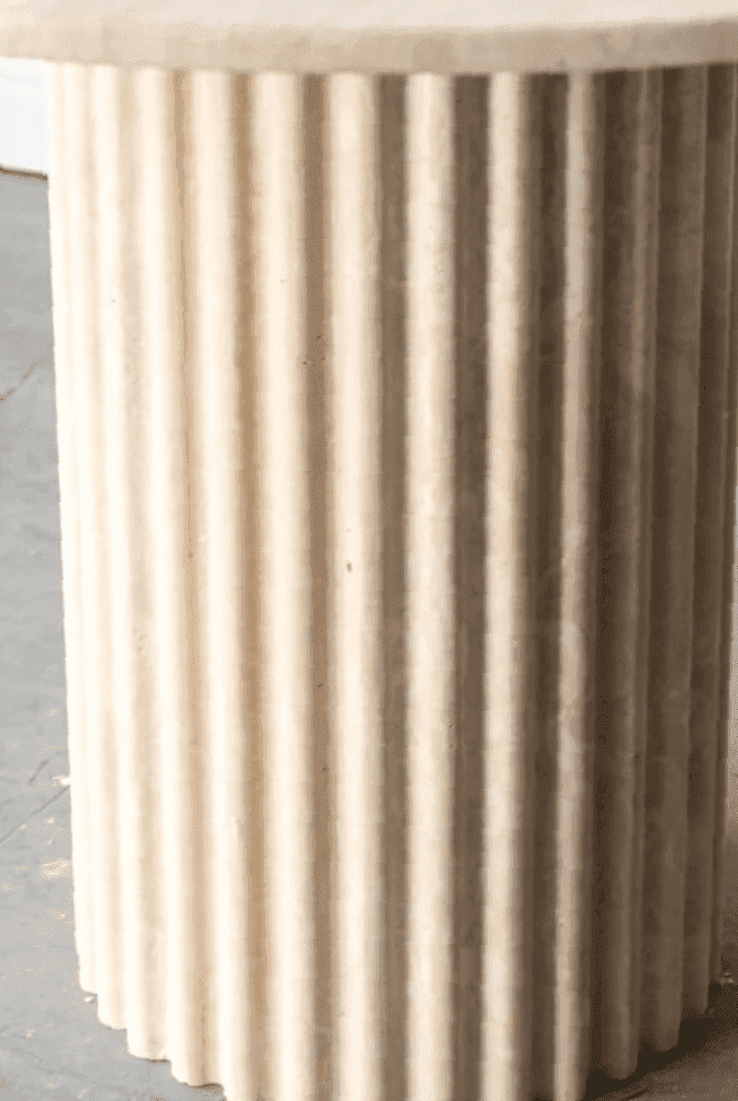 Valeria Travertine Oval Top Dining Table (5 Sizes) MGH