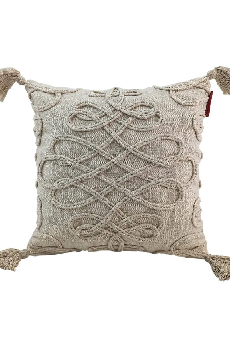 Cotton Cushion With fringes (45X45 CM)