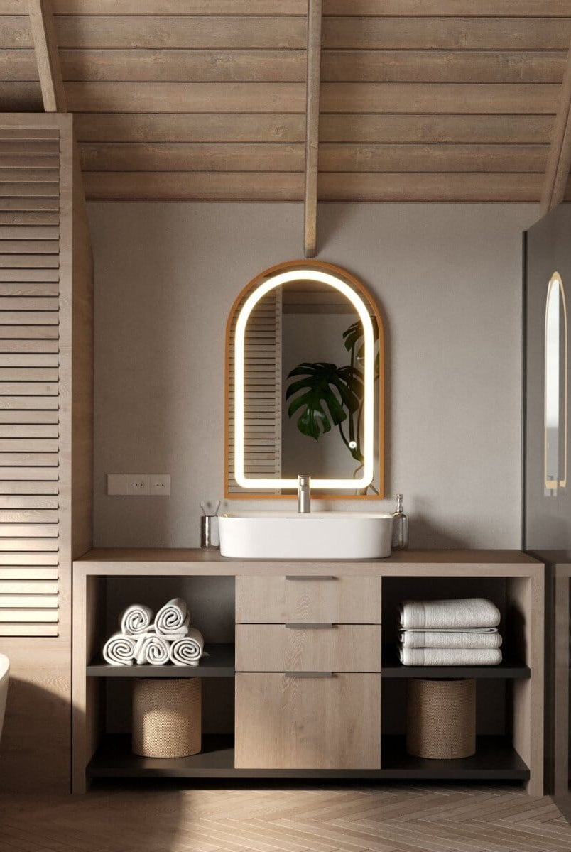 Gold Arch Vanity Mirror with LED Light (4 Sizes) Mirrors Homekode