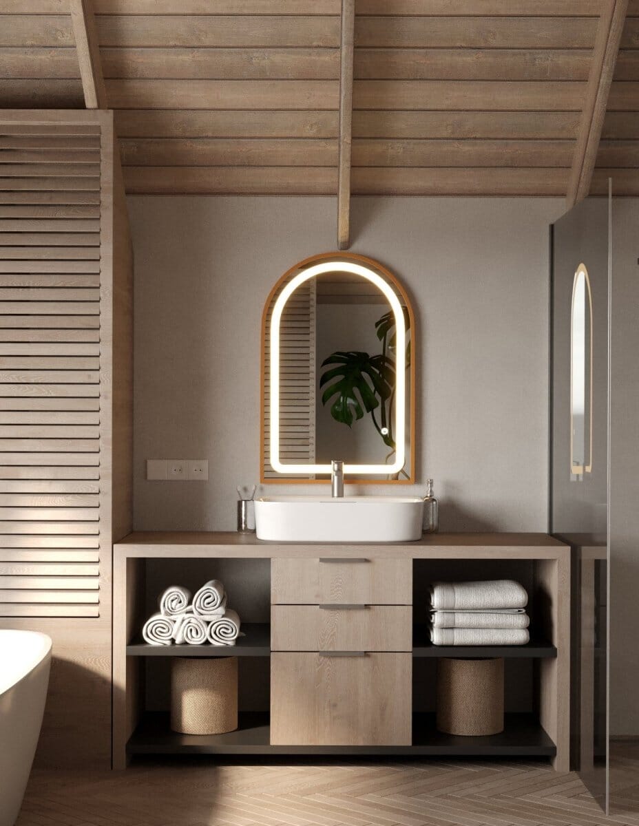 Gold Arch Vanity Mirror with LED Light (4 Sizes) Mirrors Homekode