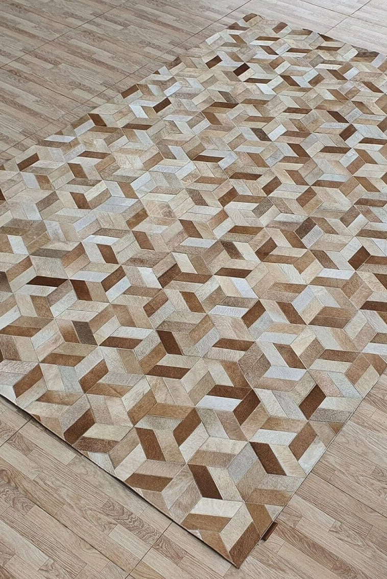 Golden Gradient Oasis - Leather Rug (4 Sizes) LEATHER RUG