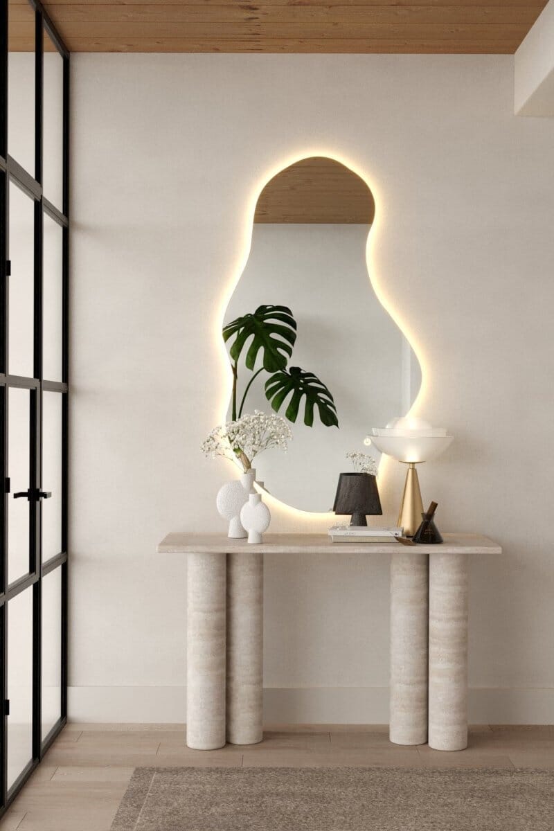 Eve Frameless Irregular Wall Mirror with Backlit LED (5 Sizes)