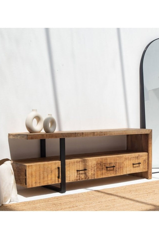 Wooden 3 Drawers Media Unit