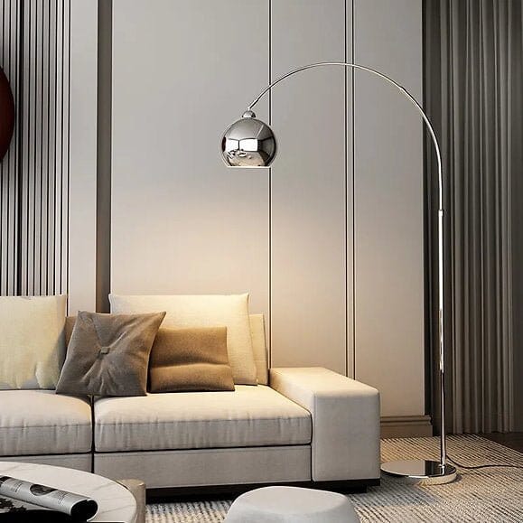 Silver arched Floor Lamp Homekode