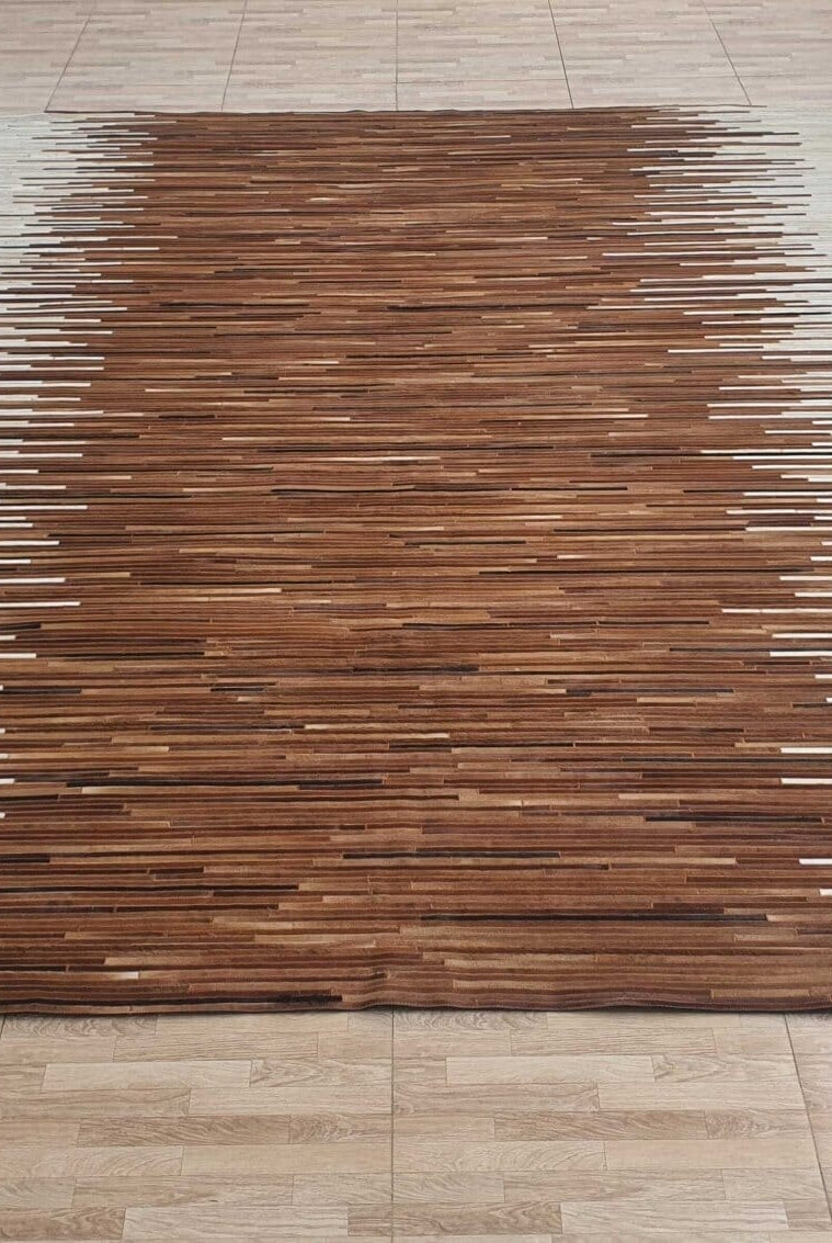 Timber Tones Gradient - Leather Rug (4 Sizes) LEATHER RUG