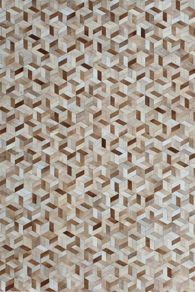 Golden Gradient Oasis - Leather Rug (4 Sizes)