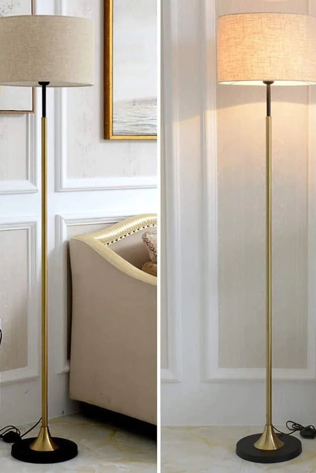 Gold Floor Lamp Fabric Shadi Home Homekode