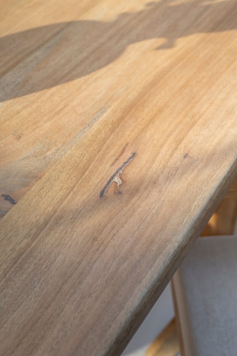 Arura Wood Rectangular Dining Table with Hollow Legs