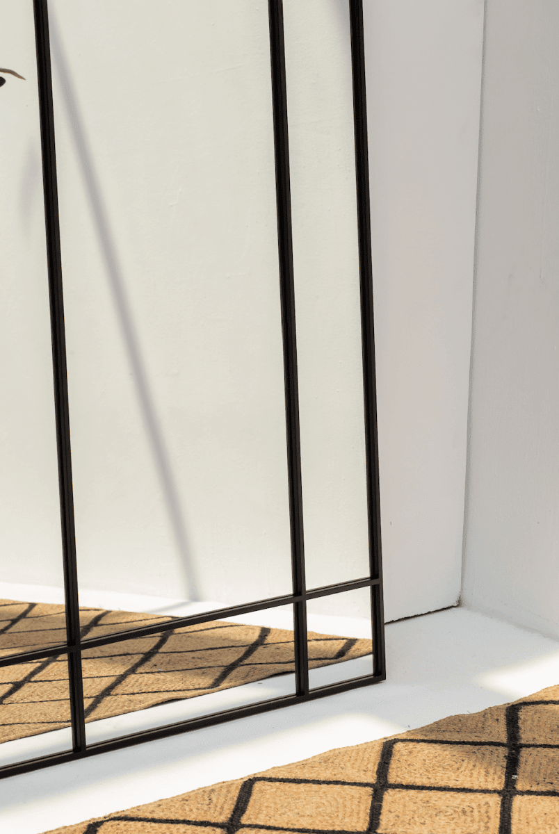 Aurelia Black Window Rectangular Mirror (2 Sizes) Mirrors Homekode