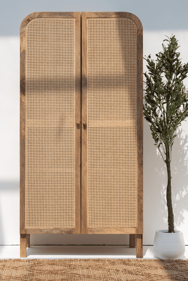 Azura Rattan Door Arch Top Cabinet